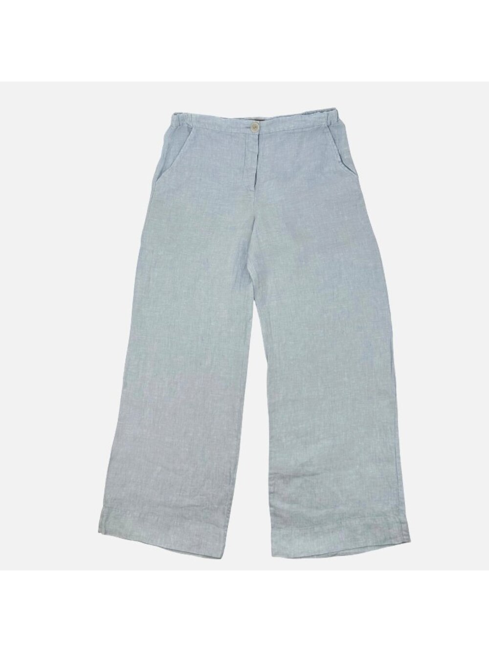Flax Wide Leg Linen Pants in Light Blue